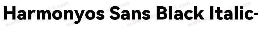 Harmonyos Sans Black Italic字体转换